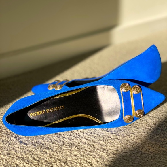 Pierre Balmain Blue 5cm heel 36 size Very good condition - Picture 2 of 5